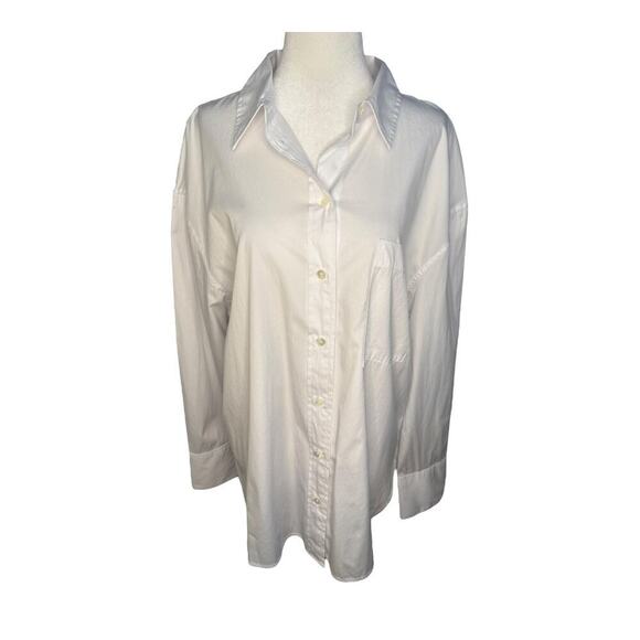 NEW Madewell Women’s’s XL Eyelet White Relaxed Button-Up‎ Shirt NWT - Picture 2 of 9